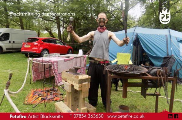 Petefire Artist Blacksmith, UK forging experiences & metalwork